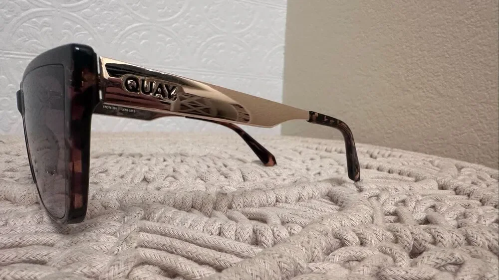 QUAY Call The Shots Remixed Cat Eye Brown Sunglasses